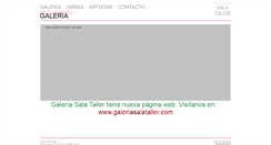 Desktop Screenshot of galeriasalataller.cl