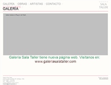 Tablet Screenshot of galeriasalataller.cl